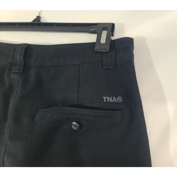 TNA Aritzia Womens Black Wide Leg Canvas Cargo Denim Pants US 4 - Picture 7 of 7